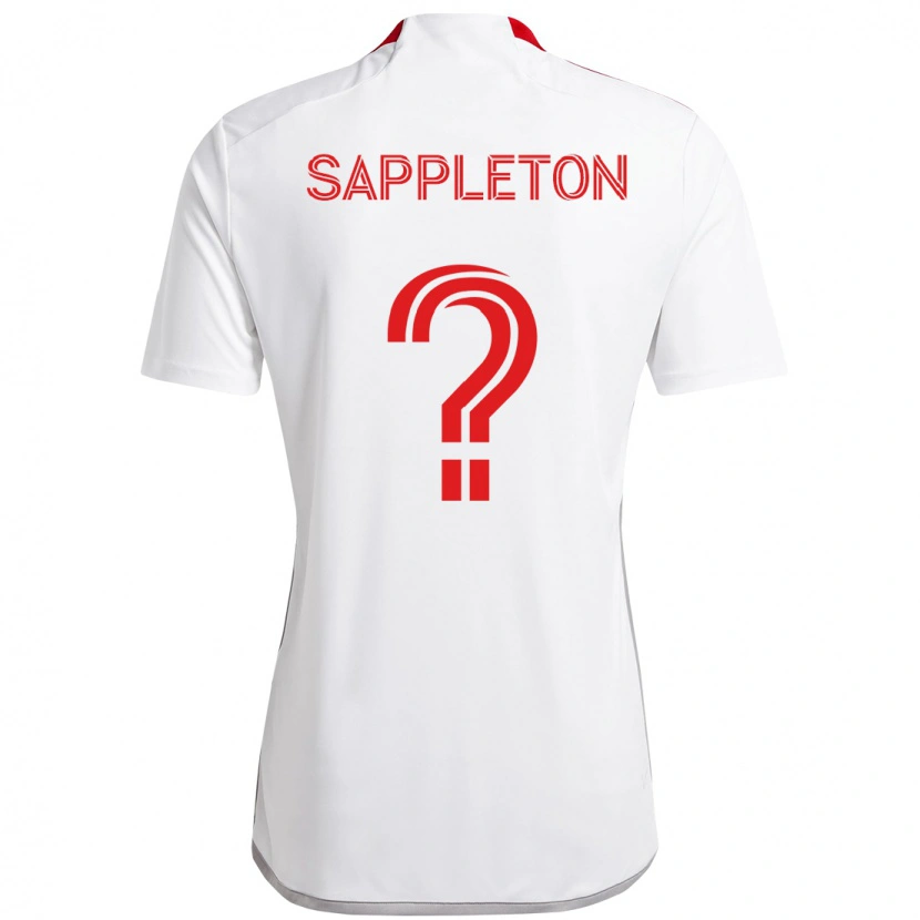 Danxen Barn Spencer Sappleton #0 Vit Röd Bortatröja Matchtröjor 2025/26 Tröjor T-Tröja
