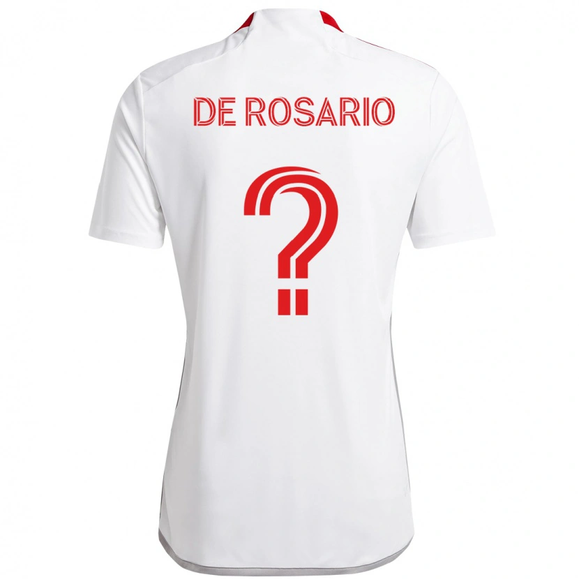 Danxen Barn Adisa De Rosario #0 Vit Röd Bortatröja Matchtröjor 2025/26 Tröjor T-Tröja