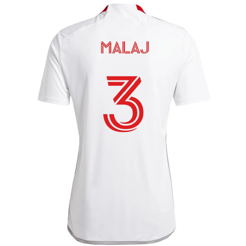 Danxen Barn Albert Malaj #3 Vit Röd Bortatröja Matchtröjor 2025/26 Tröjor T-Tröja