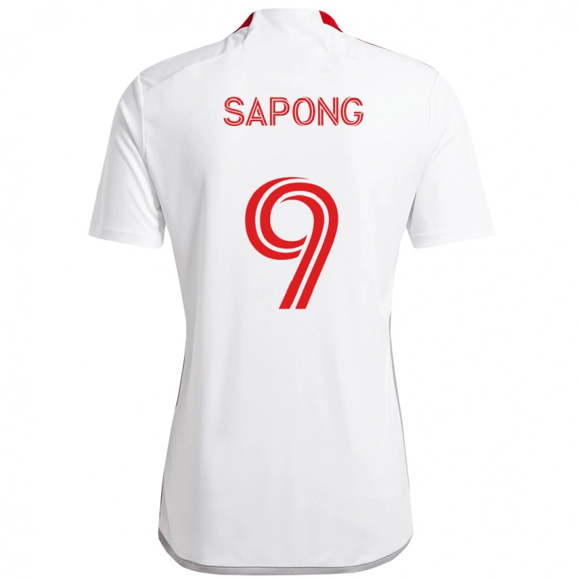 Danxen Barn C.j. Sapong #9 Vit Röd Bortatröja Matchtröjor 2025/26 Tröjor T-Tröja