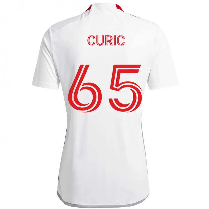 Danxen Barn Antony Curic #65 Vit Röd Bortatröja Matchtröjor 2025/26 Tröjor T-Tröja