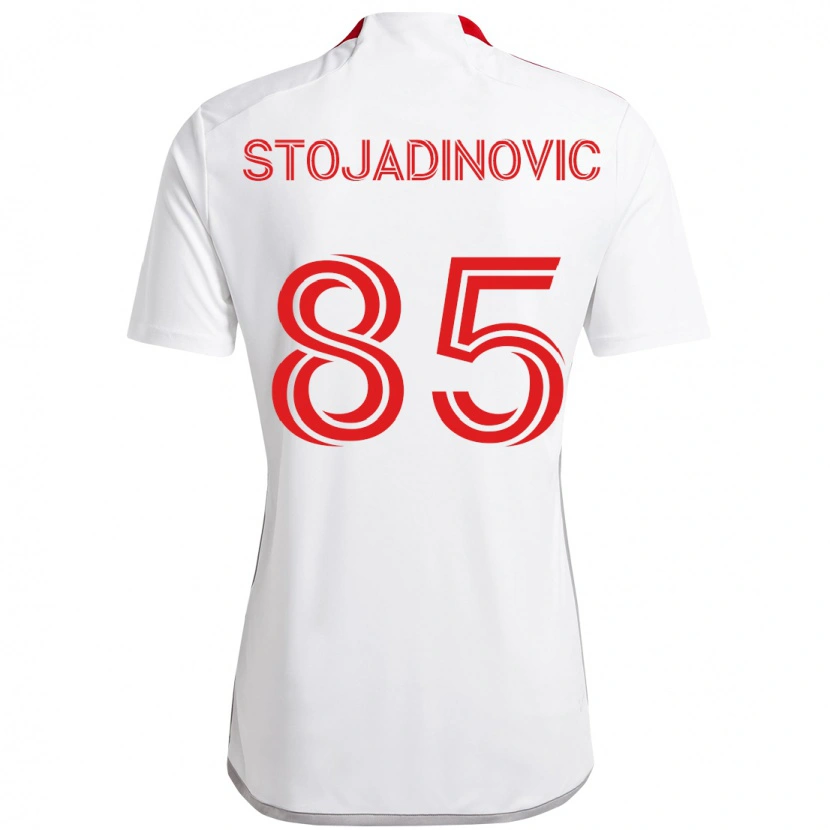 Danxen Barn Marko Stojadinovic #85 Vit Röd Bortatröja Matchtröjor 2025/26 Tröjor T-Tröja