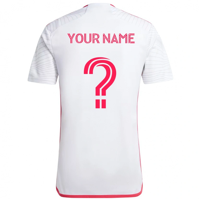 Danxen Barn Ditt Namn #0 Magenta Vit Bortatröja Matchtröjor 2025/26 Tröjor T-Tröja