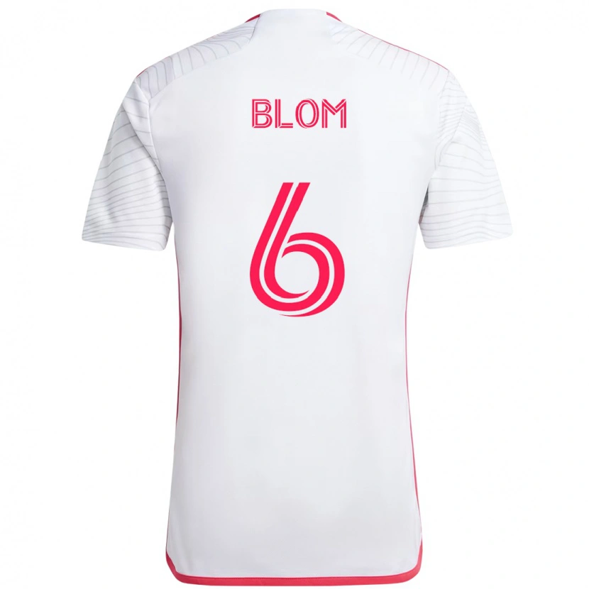 Danxen Barn Njabulo Blom #6 Vit Magenta Bortatröja Matchtröjor 2025/26 Tröjor T-Tröja