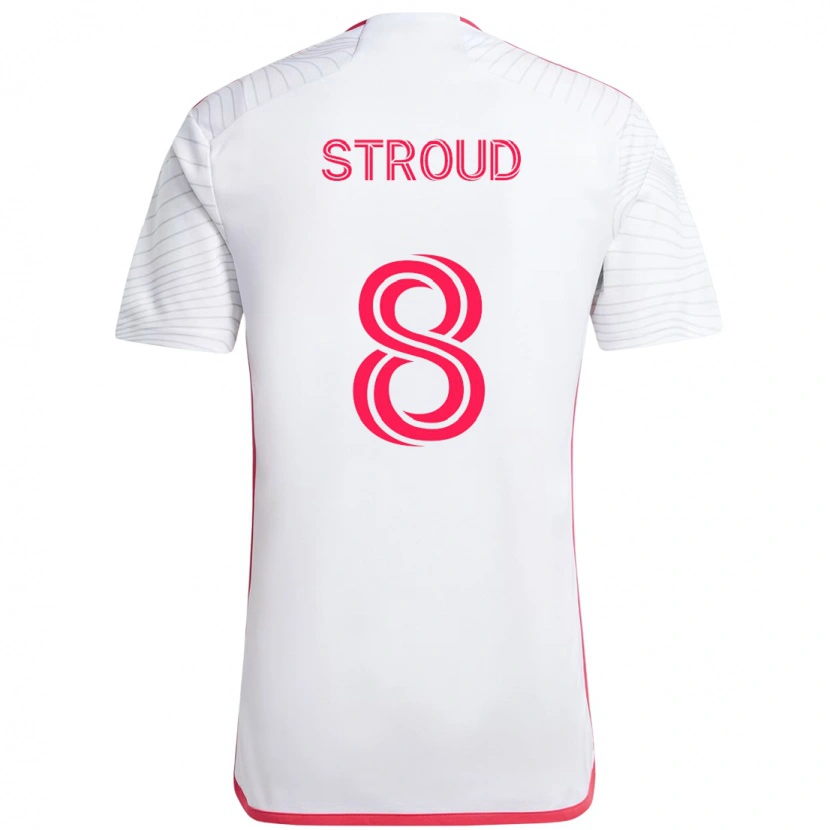 Danxen Barn Jared Stroud #8 Vit Magenta Bortatröja Matchtröjor 2025/26 Tröjor T-Tröja