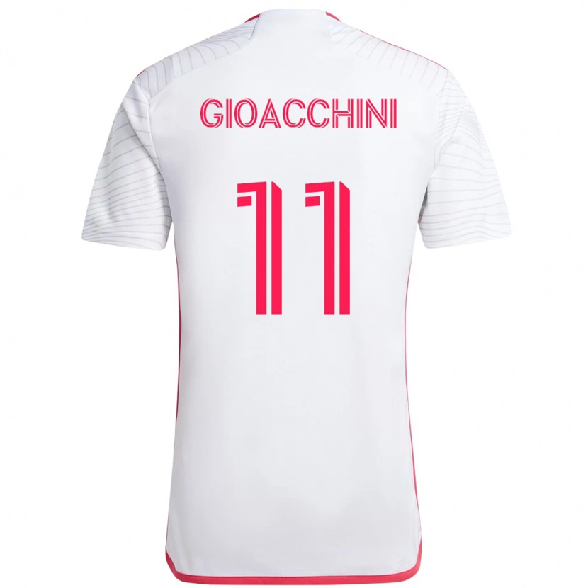 Danxen Barn Nicholas Gioacchini #11 Magenta Vit Bortatröja Matchtröjor 2025/26 Tröjor T-Tröja
