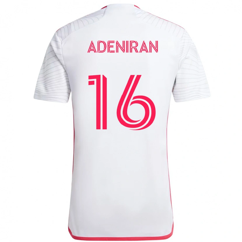 Danxen Barn Samuel Adeniran #16 Vit Magenta Bortatröja Matchtröjor 2025/26 Tröjor T-Tröja