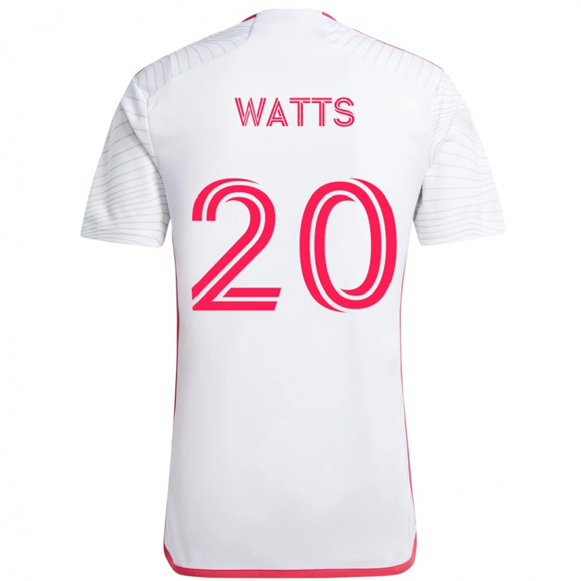 Danxen Barn Akil Watts #20 Vit Magenta Bortatröja Matchtröjor 2025/26 Tröjor T-Tröja