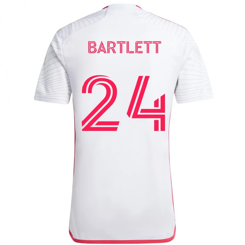 Danxen Barn Lucas Bartlett #24 Vit Magenta Bortatröja Matchtröjor 2025/26 Tröjor T-Tröja