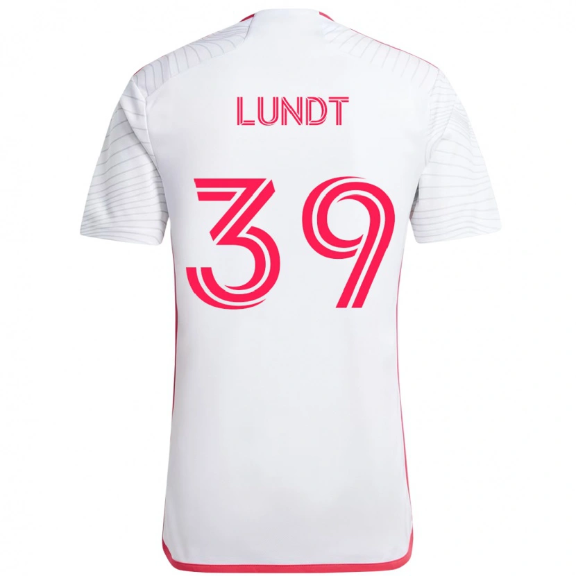 Danxen Barn Ben Lundt #39 Vit Magenta Bortatröja Matchtröjor 2025/26 Tröjor T-Tröja
