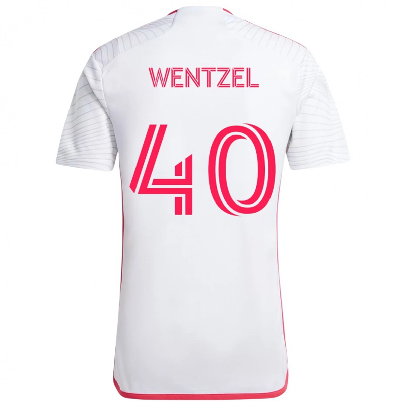 Danxen Barn Michael Wentzel #40 Magenta Vit Bortatröja Matchtröjor 2025/26 Tröjor T-Tröja