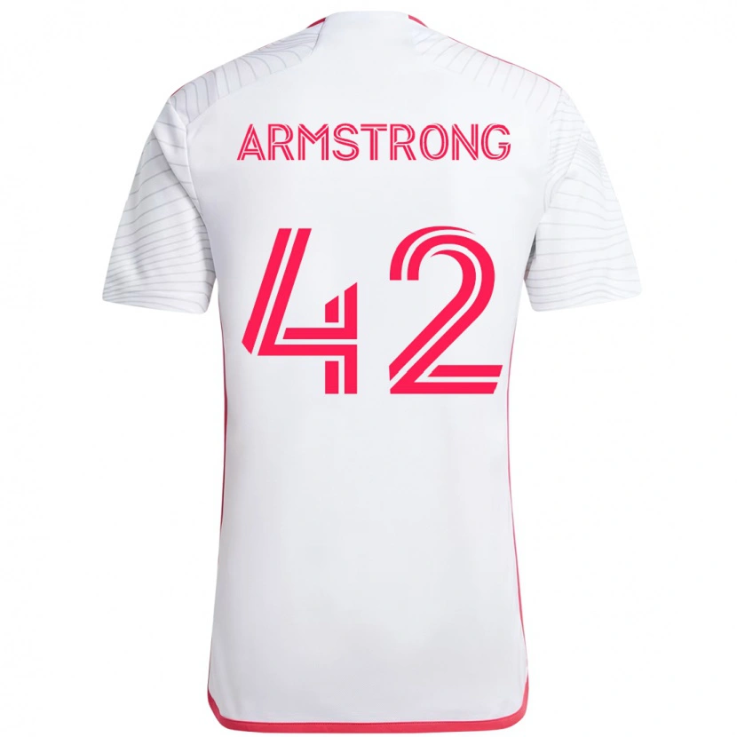 Danxen Barn Ezra Armstrong #42 Magenta Vit Bortatröja Matchtröjor 2025/26 Tröjor T-Tröja