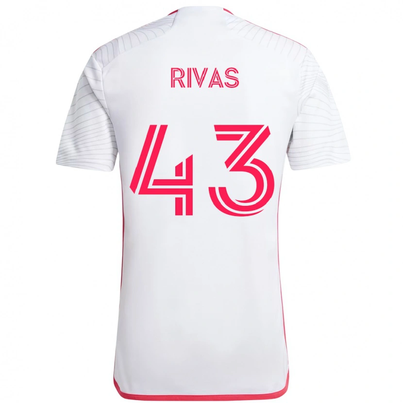 Danxen Barn Sergio Rivas #43 Vit Magenta Bortatröja Matchtröjor 2025/26 Tröjor T-Tröja