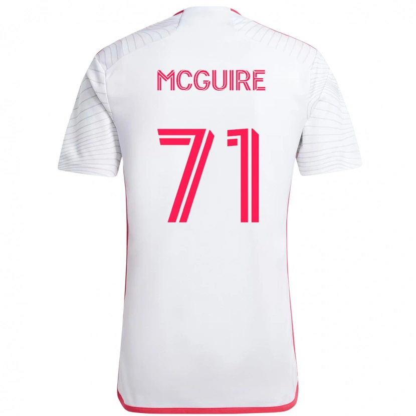 Danxen Barn Nolan Mcguire #71 Vit Magenta Bortatröja Matchtröjor 2025/26 Tröjor T-Tröja