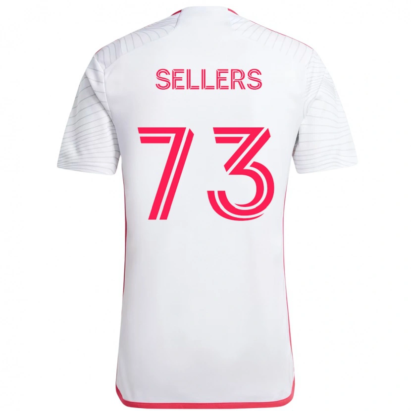 Danxen Barn Braydon Sellers #73 Vit Magenta Bortatröja Matchtröjor 2025/26 Tröjor T-Tröja