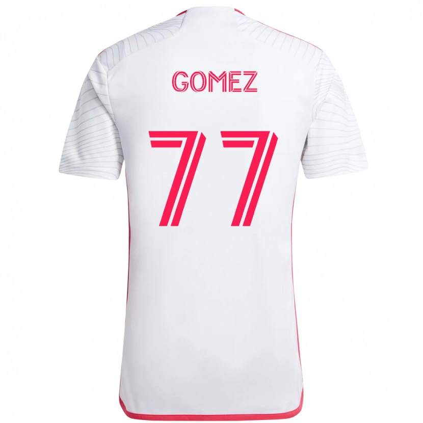 Danxen Barn Sam Gomez #77 Vit Magenta Bortatröja Matchtröjor 2025/26 Tröjor T-Tröja