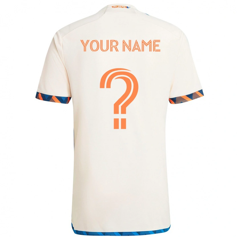 Danxen Barn Ditt Namn #0 Mörkblå Orange Bortatröja Matchtröjor 2025/26 Tröjor T-Tröja