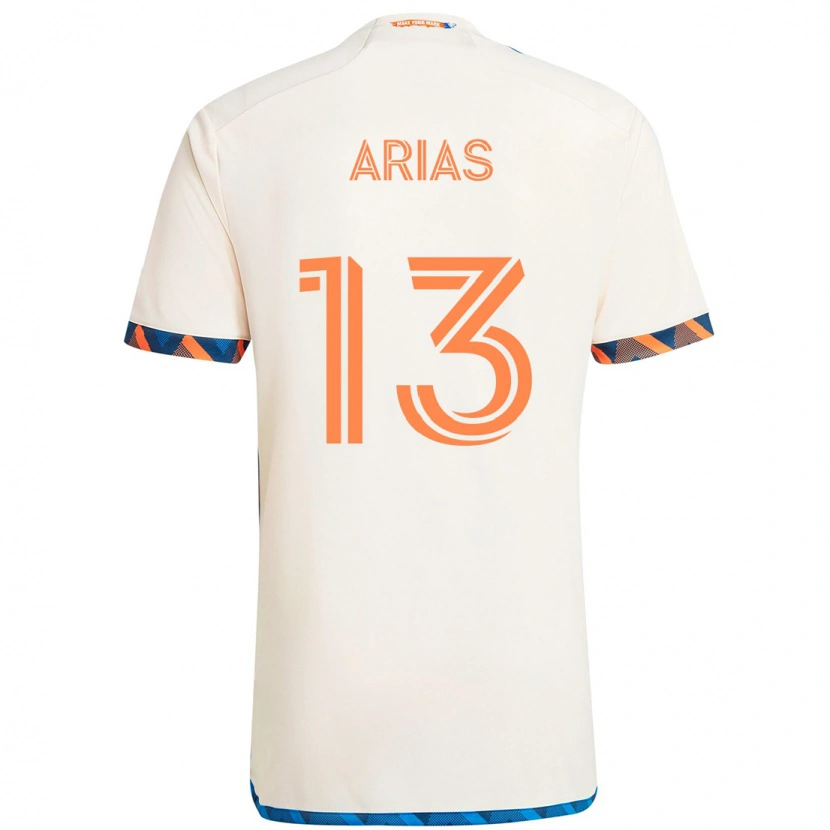 Danxen Barn Santiago Arias #13 Mörkblå Orange Bortatröja Matchtröjor 2025/26 Tröjor T-Tröja