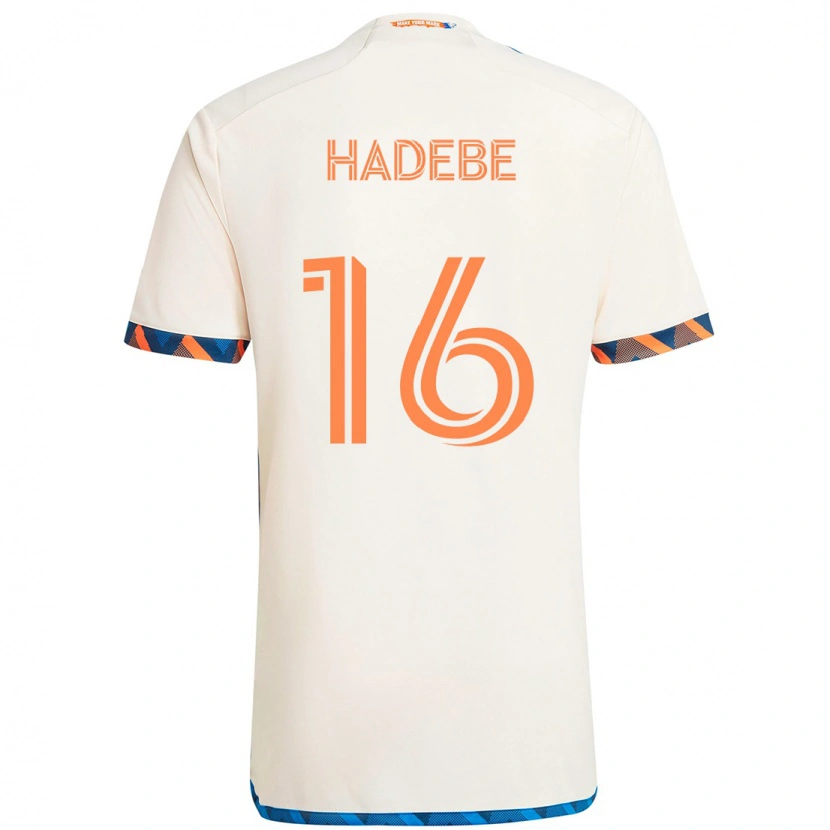Danxen Barn Teenage Hadebe #16 Vit Blå Orange Bortatröja Matchtröjor 2025/26 Tröjor T-Tröja