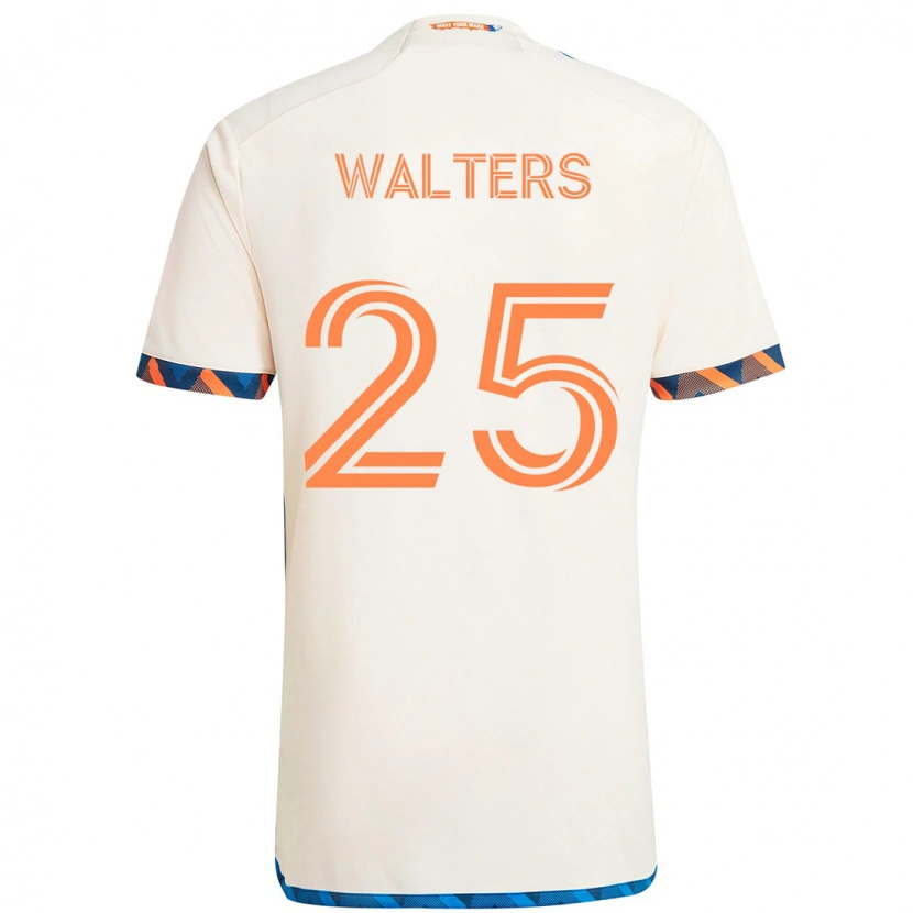Danxen Barn Paul Walters #25 Vit Blå Orange Bortatröja Matchtröjor 2025/26 Tröjor T-Tröja