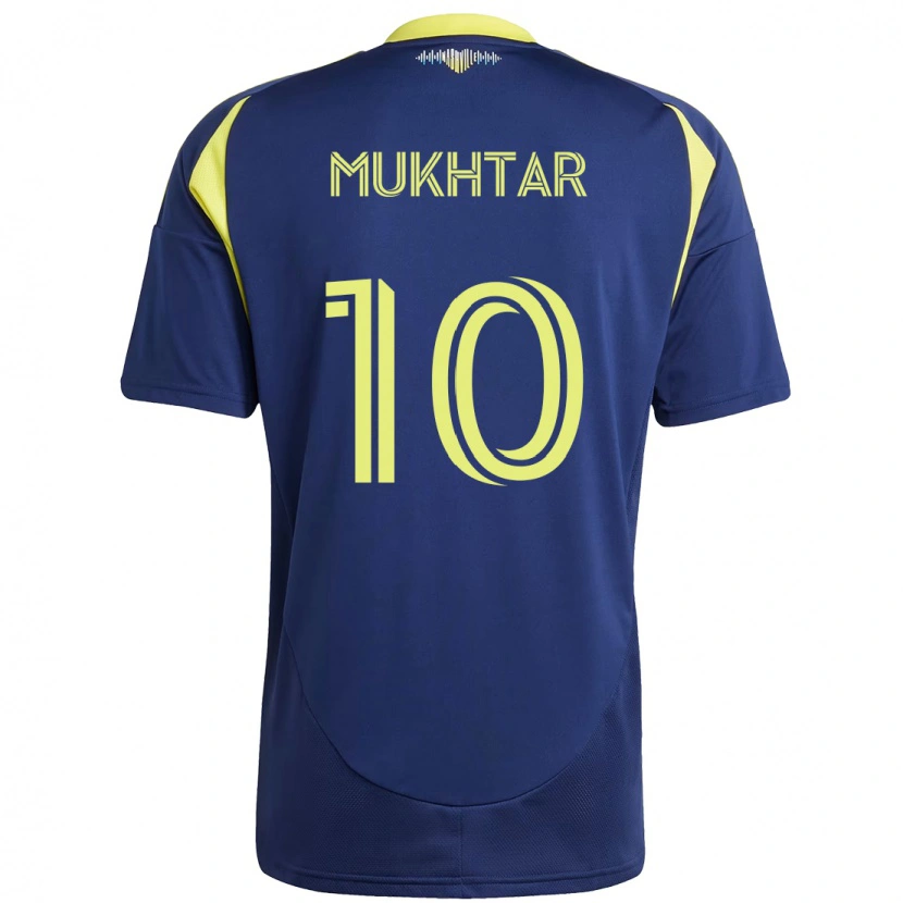 Danxen Barn Hany Mukhtar #10 Marinblå Gul Bortatröja Matchtröjor 2025/26 Tröjor T-Tröja
