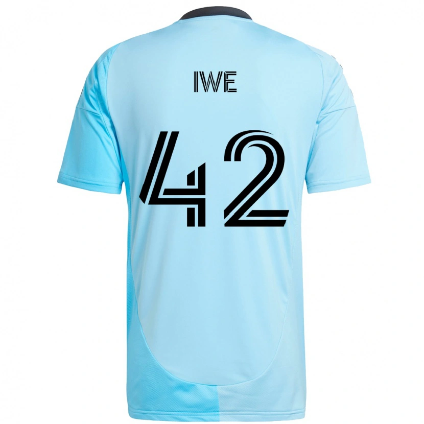 Danxen Barn Emmanuel Iwe #42 Himmelsblå Bortatröja Matchtröjor 2025/26 Tröjor T-Tröja