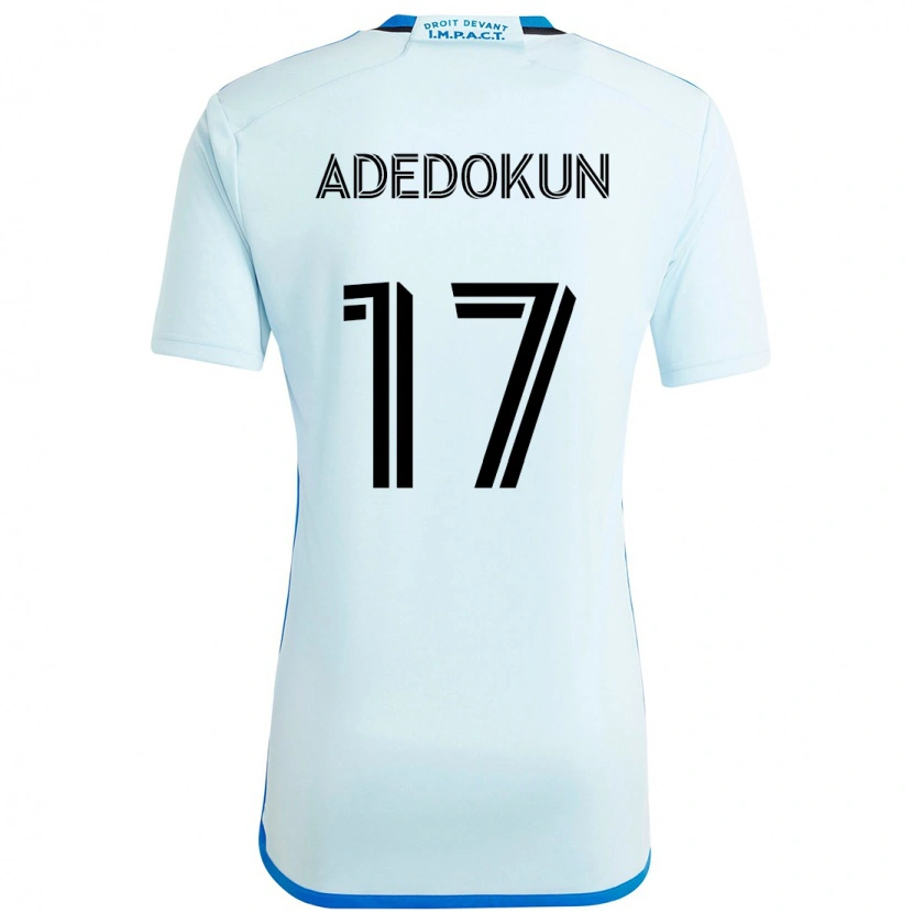 Danxen Barn Michael Adedokun #17 Himmelsblå Mörkblå Bortatröja Matchtröjor 2025/26 Tröjor T-Tröja