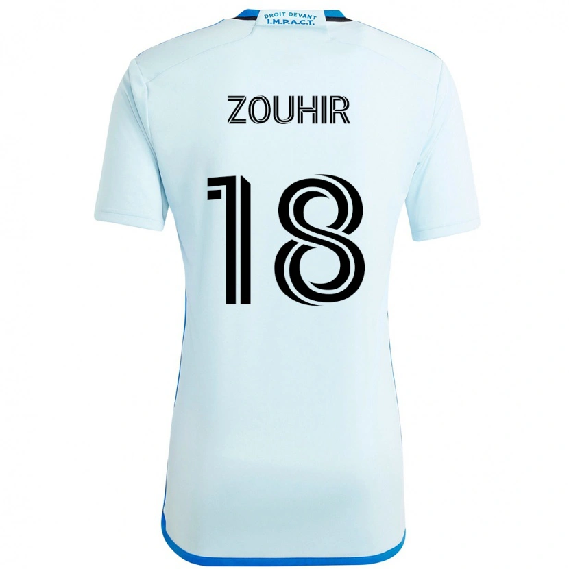 Danxen Barn Rida Zouhir #18 Himmelsblå Mörkblå Bortatröja Matchtröjor 2025/26 Tröjor T-Tröja