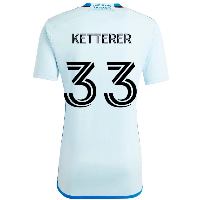 Danxen Barn Logan Ketterer #33 Himmelsblå Mörkblå Bortatröja Matchtröjor 2025/26 Tröjor T-Tröja