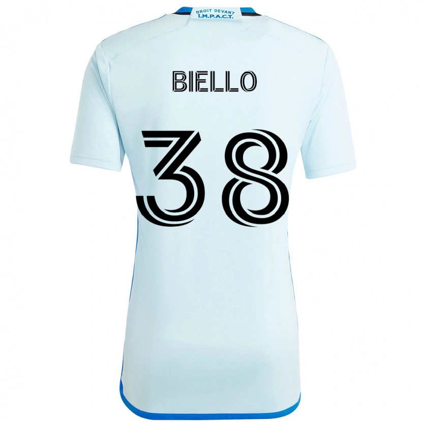 Danxen Barn Alessandro Biello #38 Himmelsblå Mörkblå Bortatröja Matchtröjor 2025/26 Tröjor T-Tröja
