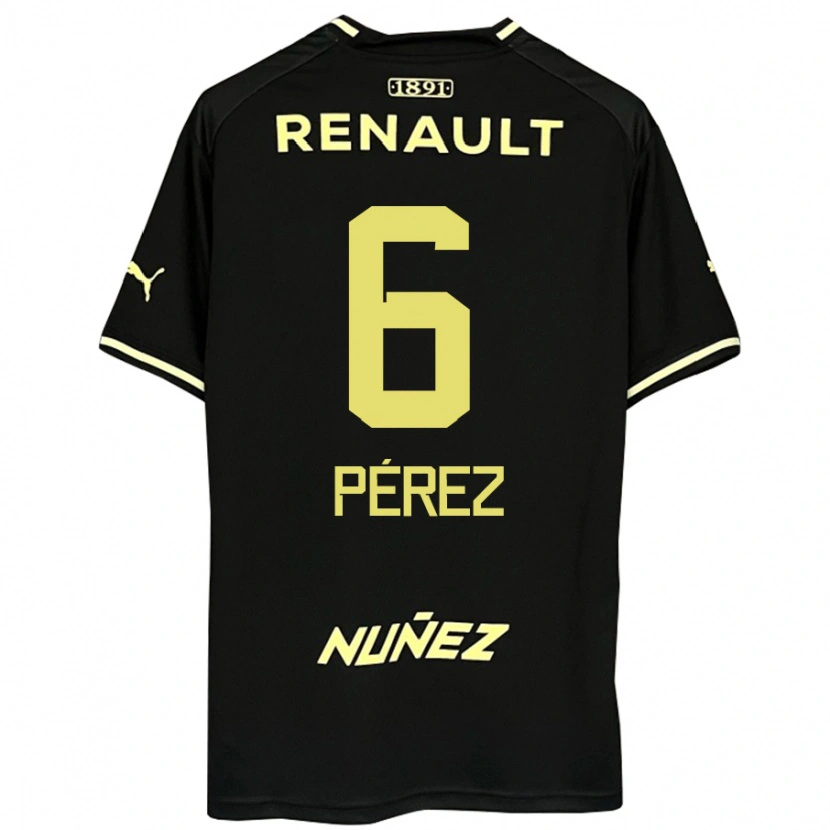 Danxen Barn Rodrigo Pérez #6 Svart Gul Bortatröja Matchtröjor 2025/26 Tröjor T-Tröja