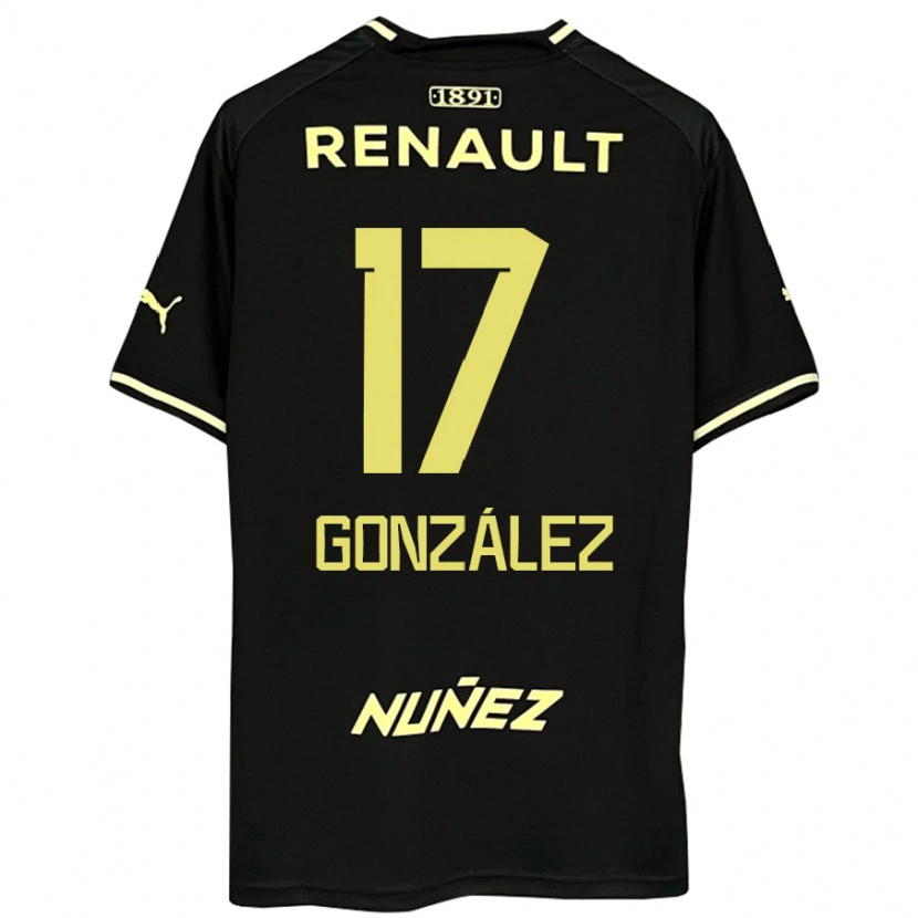 Danxen Barn Luciano González #17 Svart Gul Bortatröja Matchtröjor 2025/26 Tröjor T-Tröja