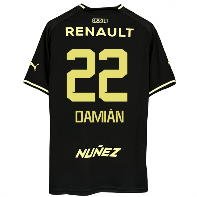 Danxen Barn Damián Suárez #22 Svart Gul Bortatröja Matchtröjor 2025/26 Tröjor T-Tröja
