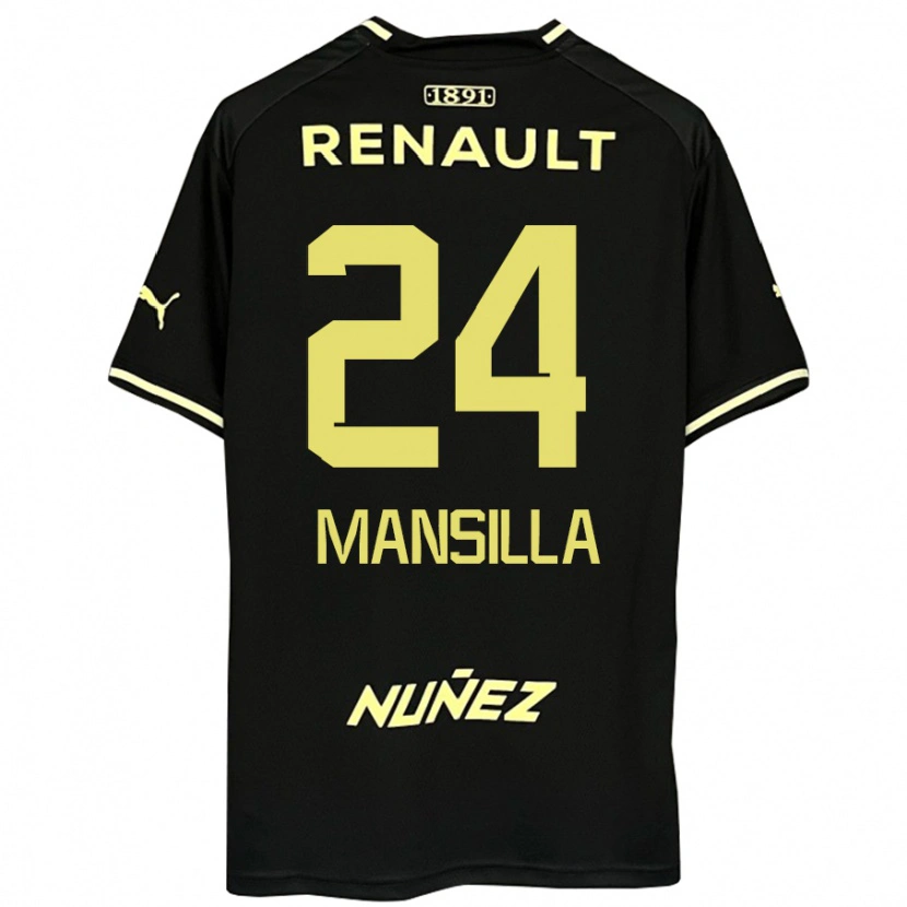 Danxen Barn Brian Mansilla #24 Gul Svart Bortatröja Matchtröjor 2025/26 Tröjor T-Tröja
