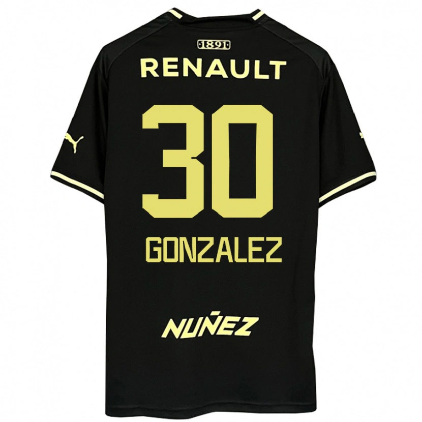 Danxen Barn Ángel González #30 Svart Gul Bortatröja Matchtröjor 2025/26 Tröjor T-Tröja
