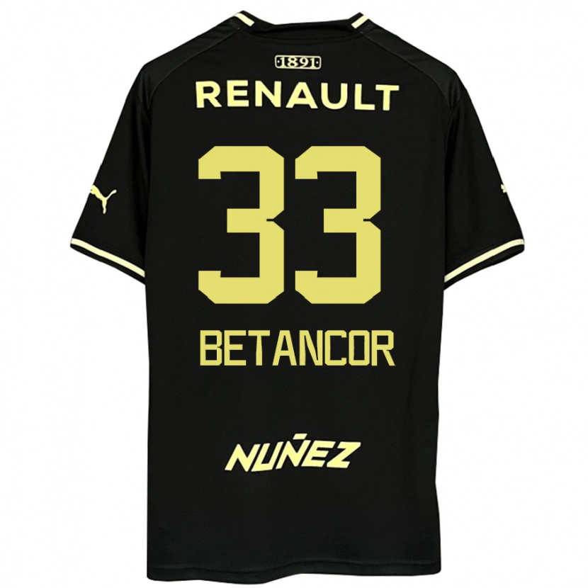 Danxen Barn Bruno Betancor #33 Gul Svart Bortatröja Matchtröjor 2025/26 Tröjor T-Tröja