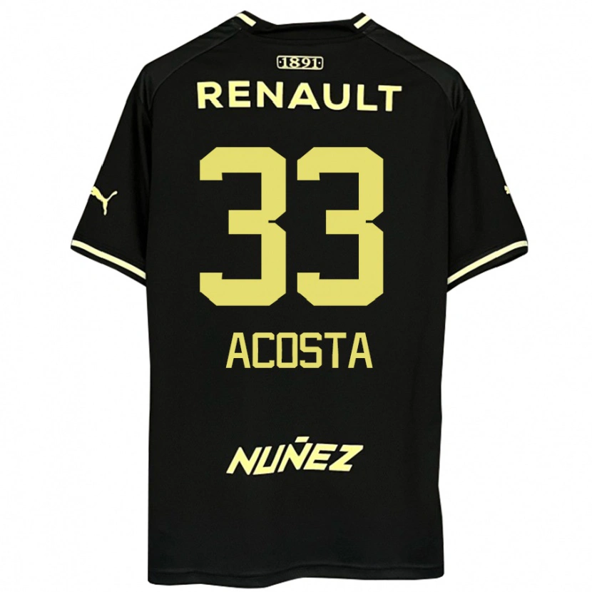 Danxen Barn Nahuel Acosta #33 Svart Gul Bortatröja Matchtröjor 2025/26 Tröjor T-Tröja