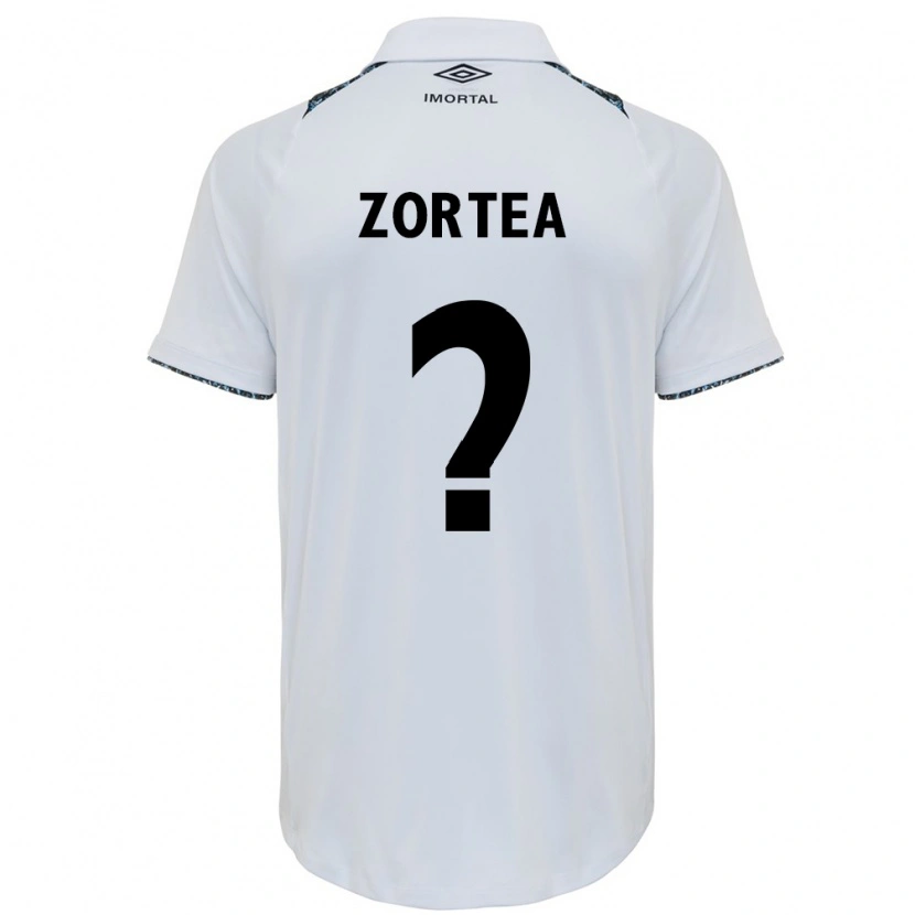 Danxen Barn Bernardo Zortea #0 Vit Blå Bortatröja Matchtröjor 2025/26 Tröjor T-Tröja