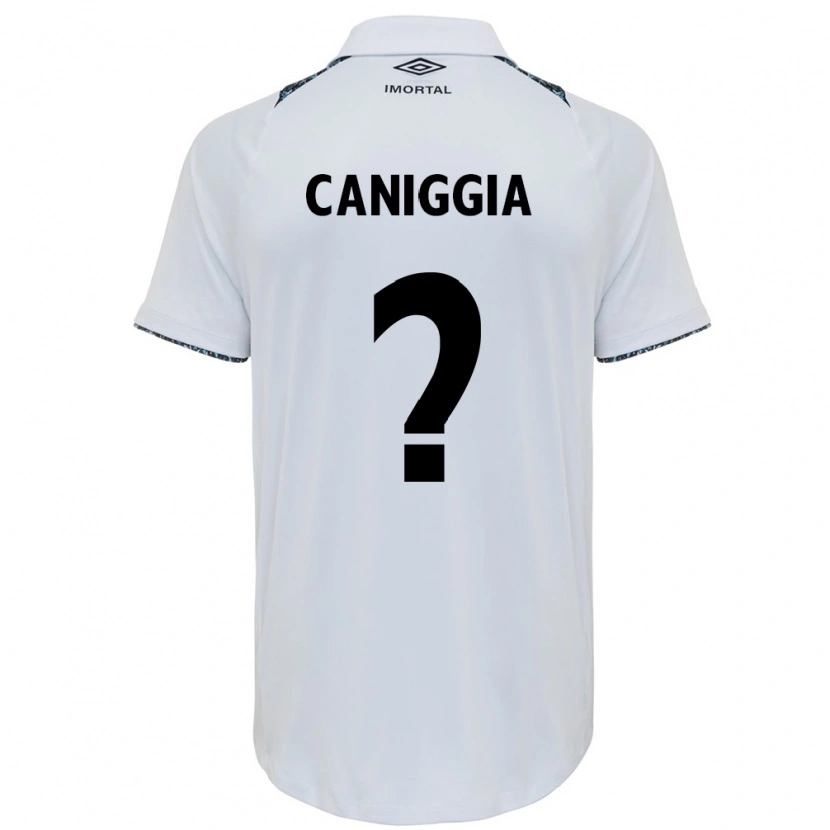 Danxen Barn Lucas Caniggia #0 Vit Blå Bortatröja Matchtröjor 2025/26 Tröjor T-Tröja