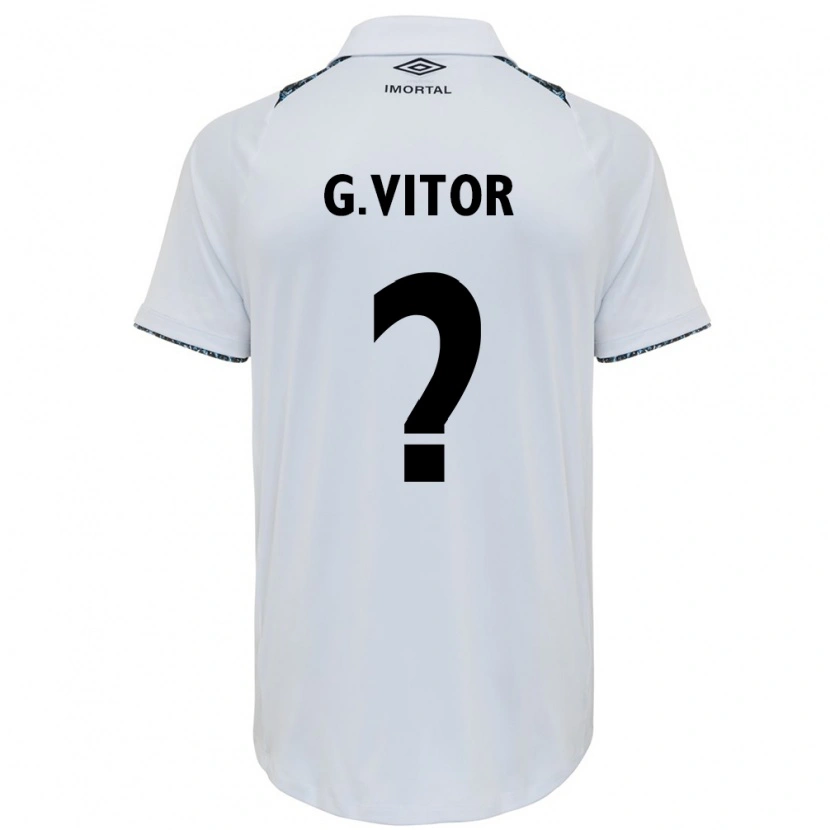 Danxen Barn Gabriel Vitor #0 Vit Blå Bortatröja Matchtröjor 2025/26 Tröjor T-Tröja