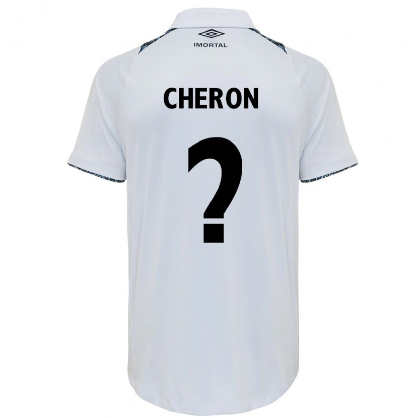 Danxen Barn Bruno Cheron #0 Vit Blå Bortatröja Matchtröjor 2025/26 Tröjor T-Tröja