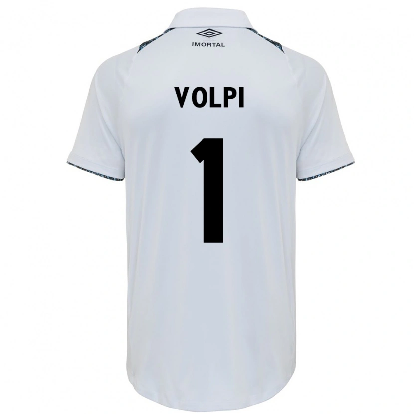 Danxen Barn Tiago Volpi #1 Vit Blå Bortatröja Matchtröjor 2025/26 Tröjor T-Tröja