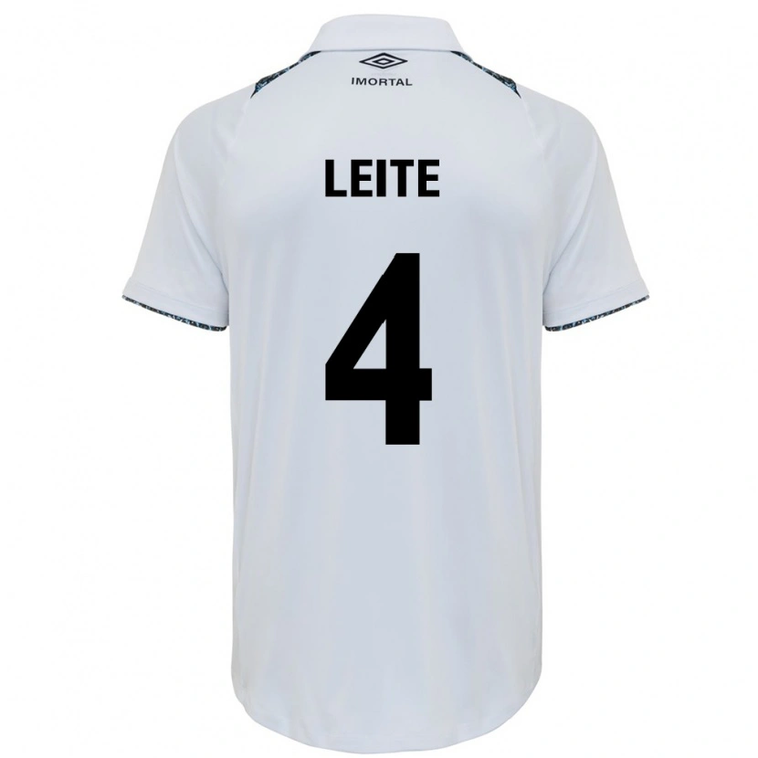 Danxen Barn Paulo Henrique Leite #4 Vit Blå Bortatröja Matchtröjor 2025/26 Tröjor T-Tröja