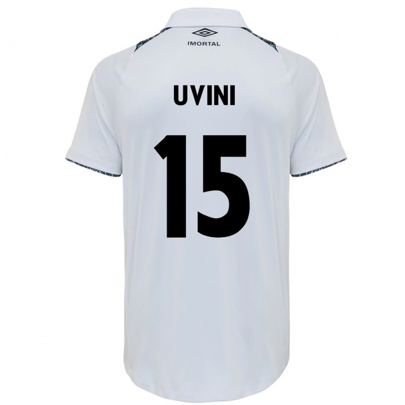 Danxen Barn Bruno Uvini #15 Vit Blå Bortatröja Matchtröjor 2025/26 Tröjor T-Tröja