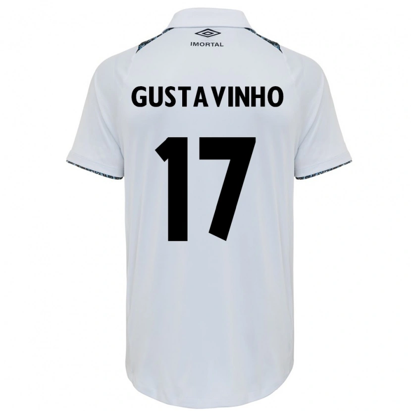 Danxen Barn Gustavinho #17 Vit Blå Bortatröja Matchtröjor 2025/26 Tröjor T-Tröja