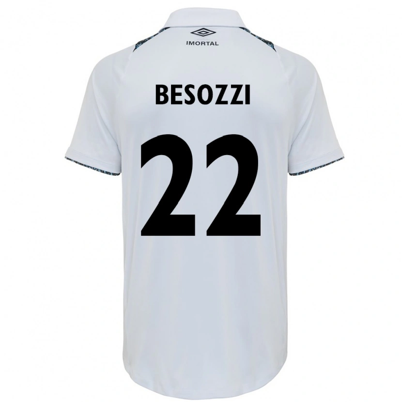 Danxen Barn Lucas Besozzi #22 Vit Blå Bortatröja Matchtröjor 2025/26 Tröjor T-Tröja