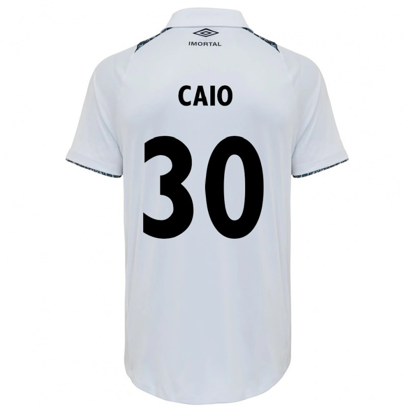 Danxen Barn Rodrigo Caio #30 Vit Blå Bortatröja Matchtröjor 2025/26 Tröjor T-Tröja