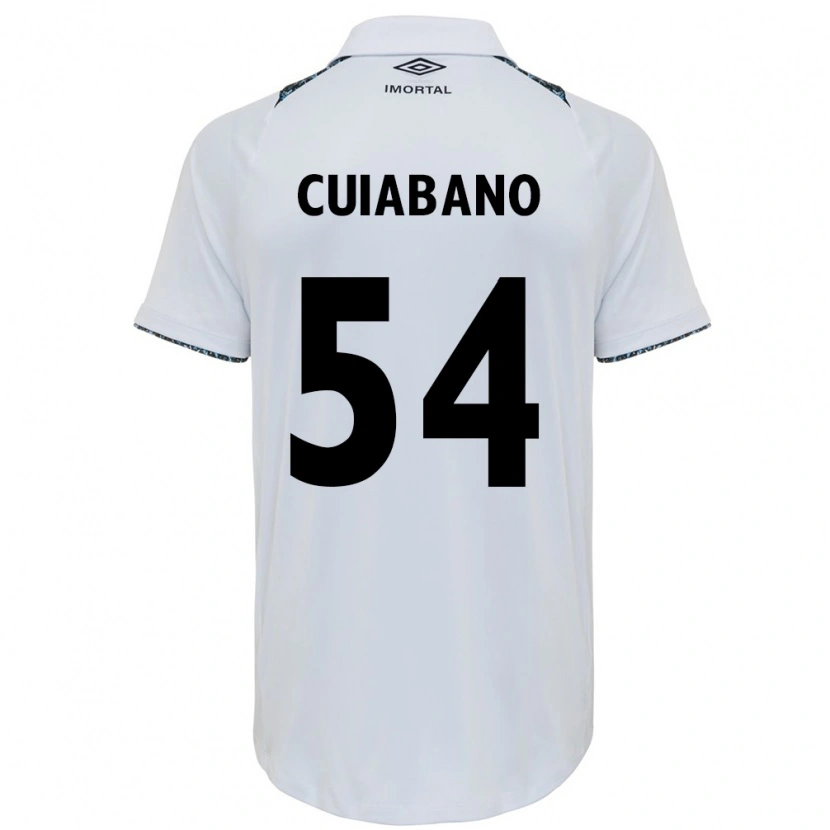 Danxen Barn Cuiabano #54 Vit Blå Bortatröja Matchtröjor 2025/26 Tröjor T-Tröja