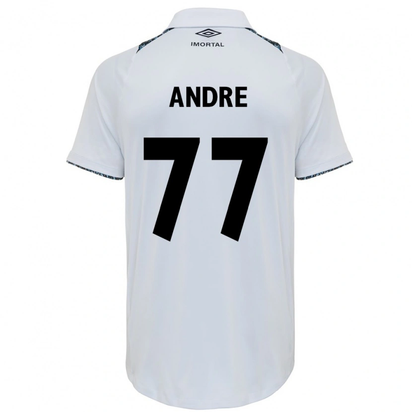 Danxen Barn André Henrique #77 Vit Blå Bortatröja Matchtröjor 2025/26 Tröjor T-Tröja