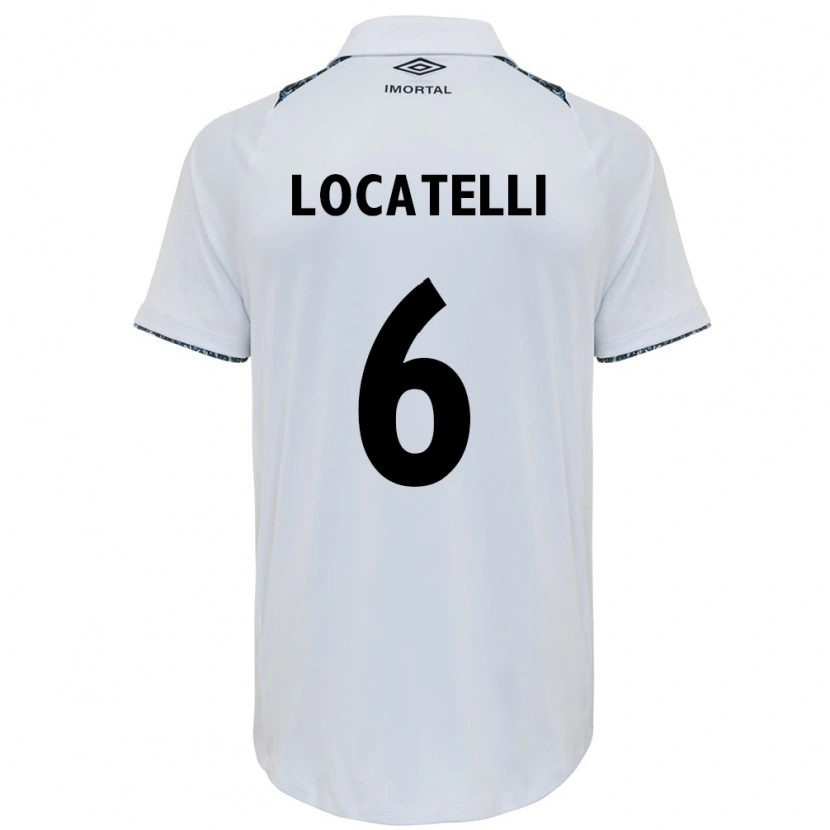 Danxen Barn Natane Locatelli #6 Vit Blå Bortatröja Matchtröjor 2025/26 Tröjor T-Tröja